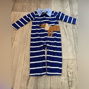 Mud Pie long Romper 12-18 boys